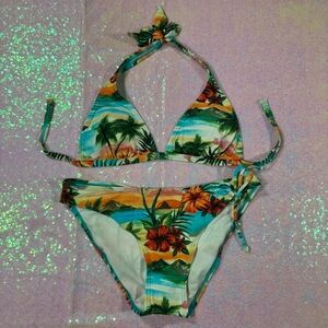 Personal Identity Tropical Beach Palm Tree Bikini Set ★彡